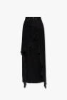 VETEMENTS BLACK Maxi denim skirt