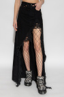 VETEMENTS BLACK Maxi denim skirt