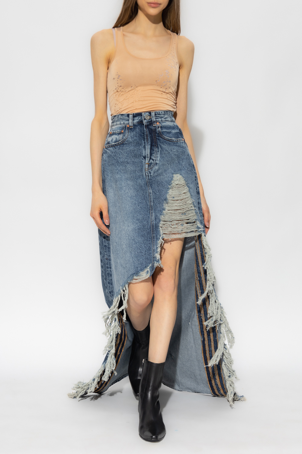 VETEMENTS Denim maxi skirt