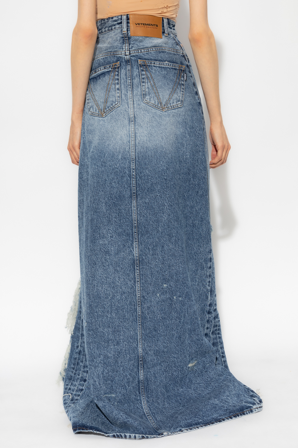 VETEMENTS Denim maxi skirt