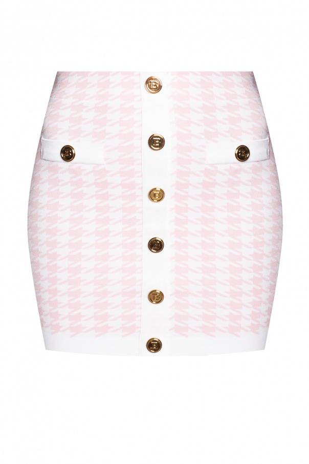 Balmain Houndstooth skirt