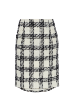 Asymmetrical tweed skirt