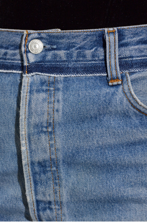 VETEMENTS Saia de ganga com efeito "vintage"