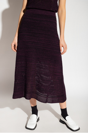 PROENZA SCHOULER Jersey-Kleid mit Falten Schwarz Openwork skirt