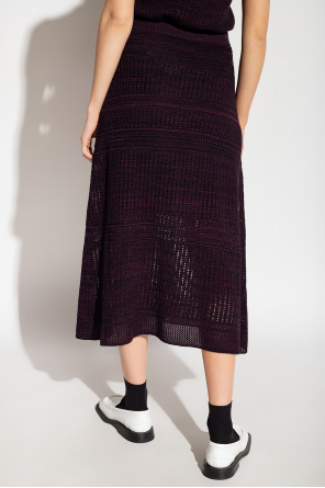 PROENZA SCHOULER Jersey-Kleid mit Falten Schwarz Openwork skirt