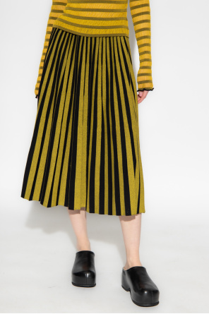 Proenza Schouler lug-sole ankle boots Striped skirt