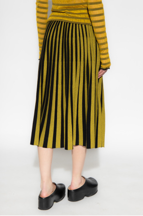 Proenza Schouler Smooth Knit Mini Dress Nero Striped skirt