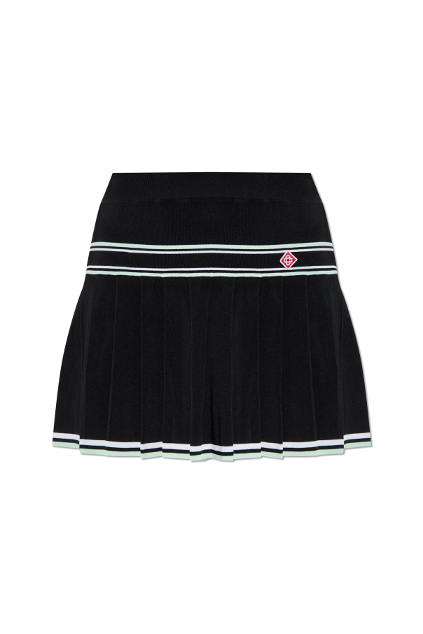 Pleated skirt with logo patch od Casablanca