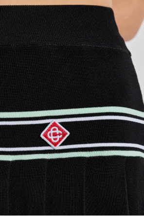 Casablanca Pleated skirt with logo patch