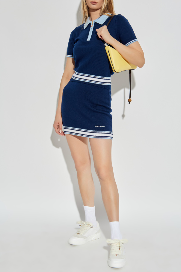 Casablanca Skirt with embroidered logo