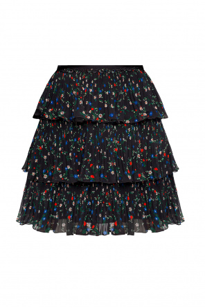 valentino black print skirt