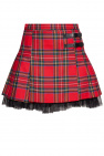 Red valentino Japanise Checked skirt