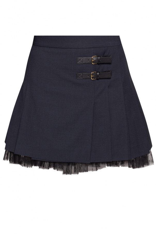 Red Housut valentino Pleated skirt