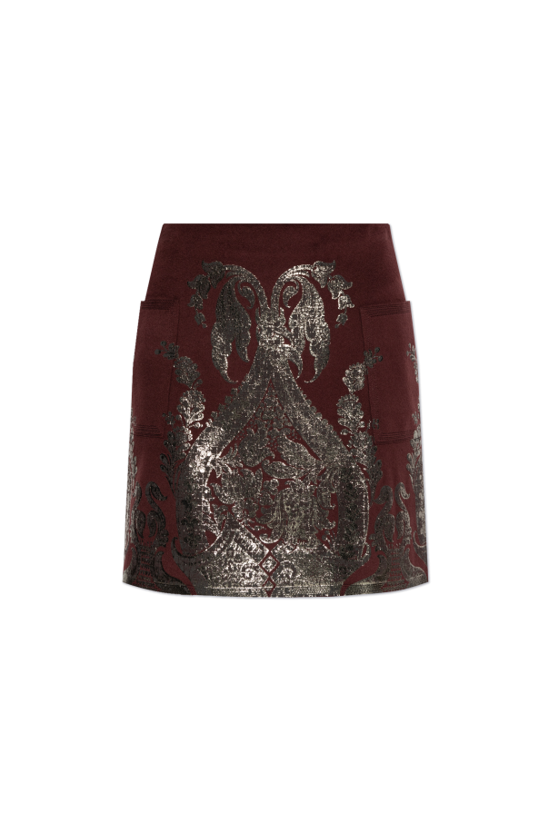 Etro Wool skirt with print