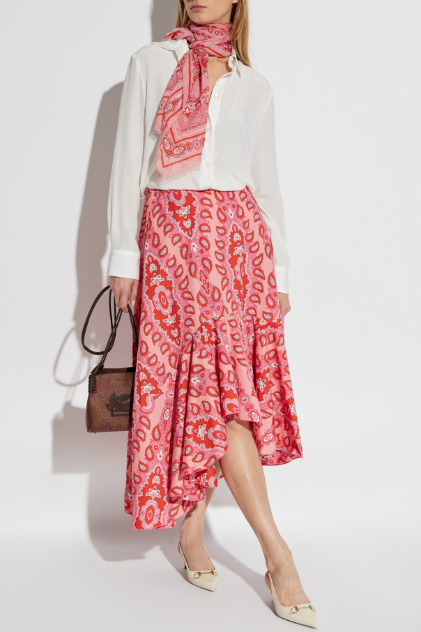 Etro Cotton skirt with decorative pattern