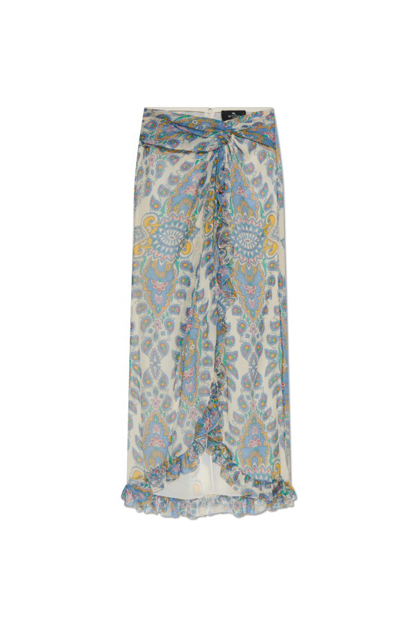 Etro Silk skirt with decorative pattern