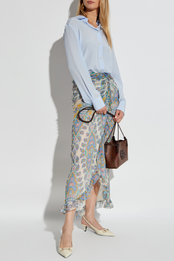 Etro Silk skirt with decorative pattern