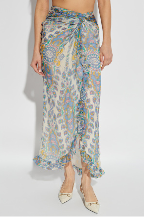 Etro Silk skirt with decorative pattern