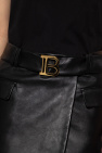 balmain TANK Leather skirt