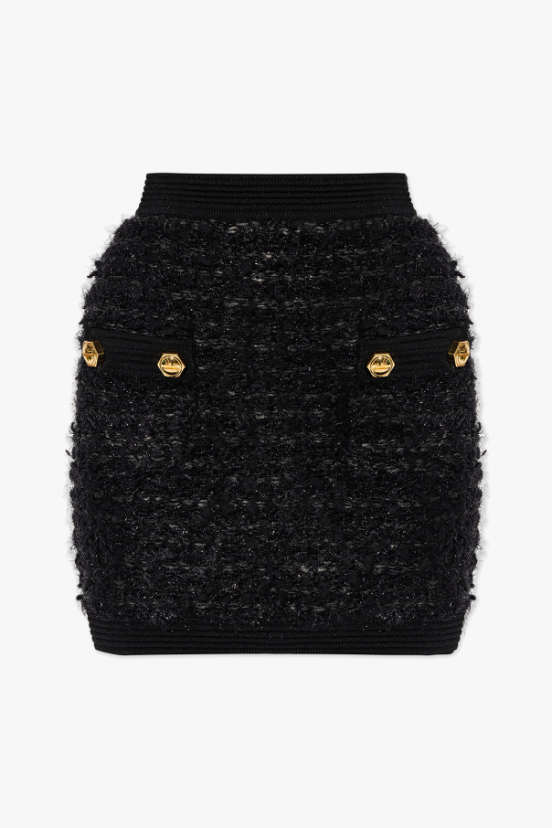 Balmain Tweed stud-embellished