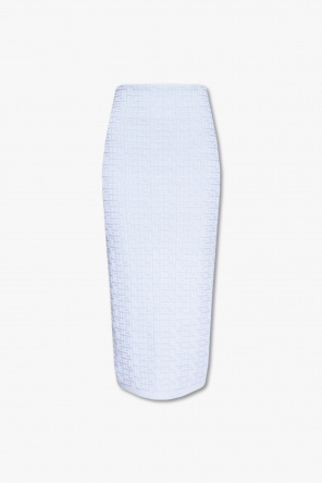 Balmain buttoned fringe-hem mini skirt