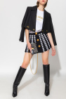 balmain Logo-Print Houndstooth skirt