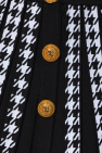 balmain Logo-Print Houndstooth skirt