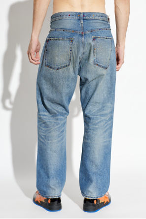 A BATHING APE® Jeans with shimmering appliqués