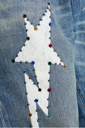 A BATHING APE® Jeans with shimmering appliqués