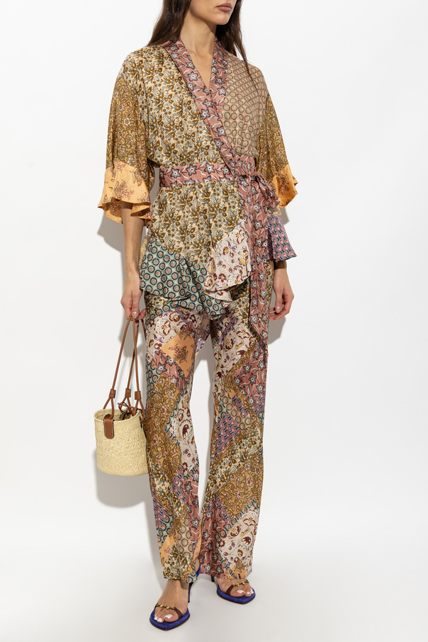 Zimmermann Silk trousers with decorative scarf