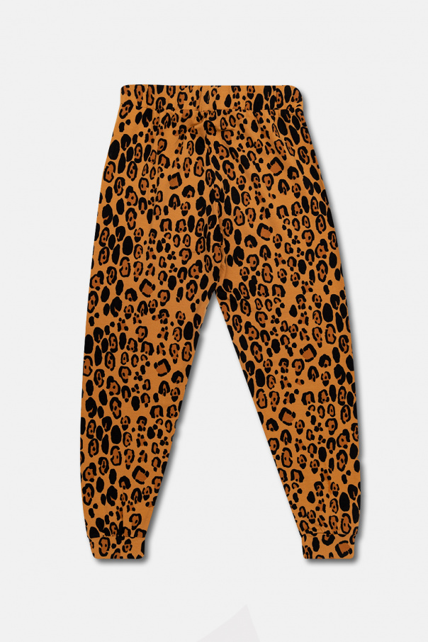 Mini Rodini Leopard-print dark trousers