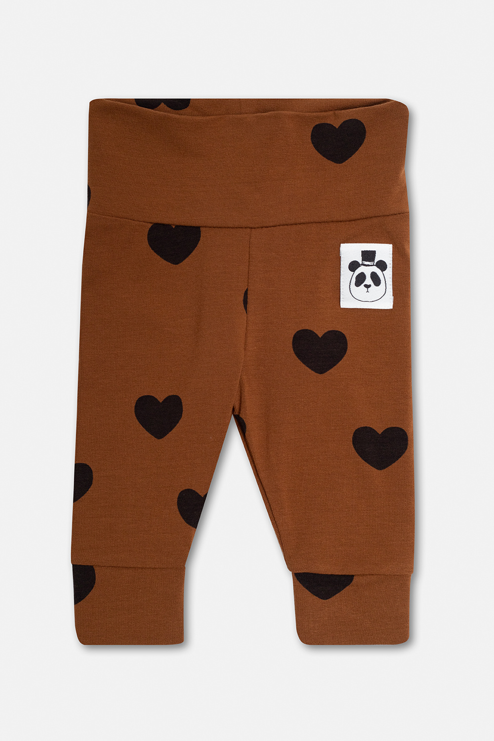 Mini Rodini trousers Brown with hearts print