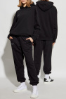 Pangaia BLACK Sweatpants with logo