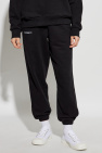 Pangaia BLACK Sweatpants with logo