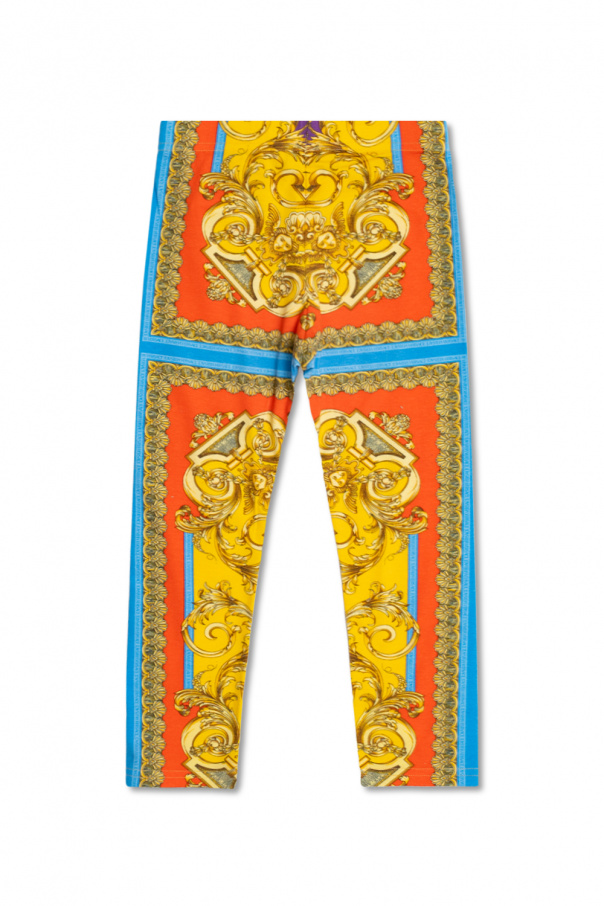 Versace Kids Patterned leggings