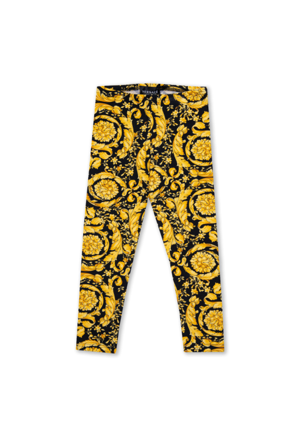 Versace Kids Wzorzyste leggingsy