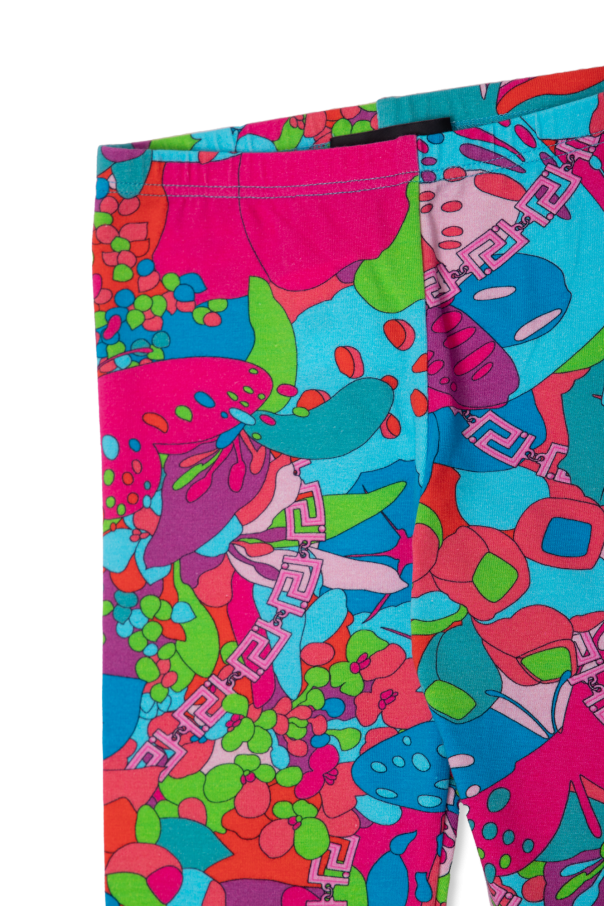 Versace Kids Patterned leggings