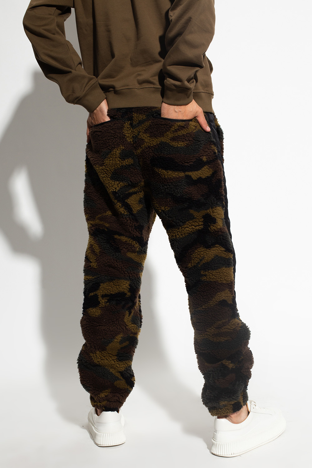 Versace Camo-trim trousers