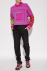 Versace Wool pleat-X-Back trousers