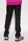 Versace Wool pleat-front Wide trousers