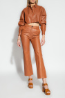 forte forte BROWN Leather trousers