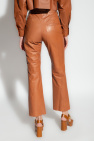 forte forte BROWN Leather trousers