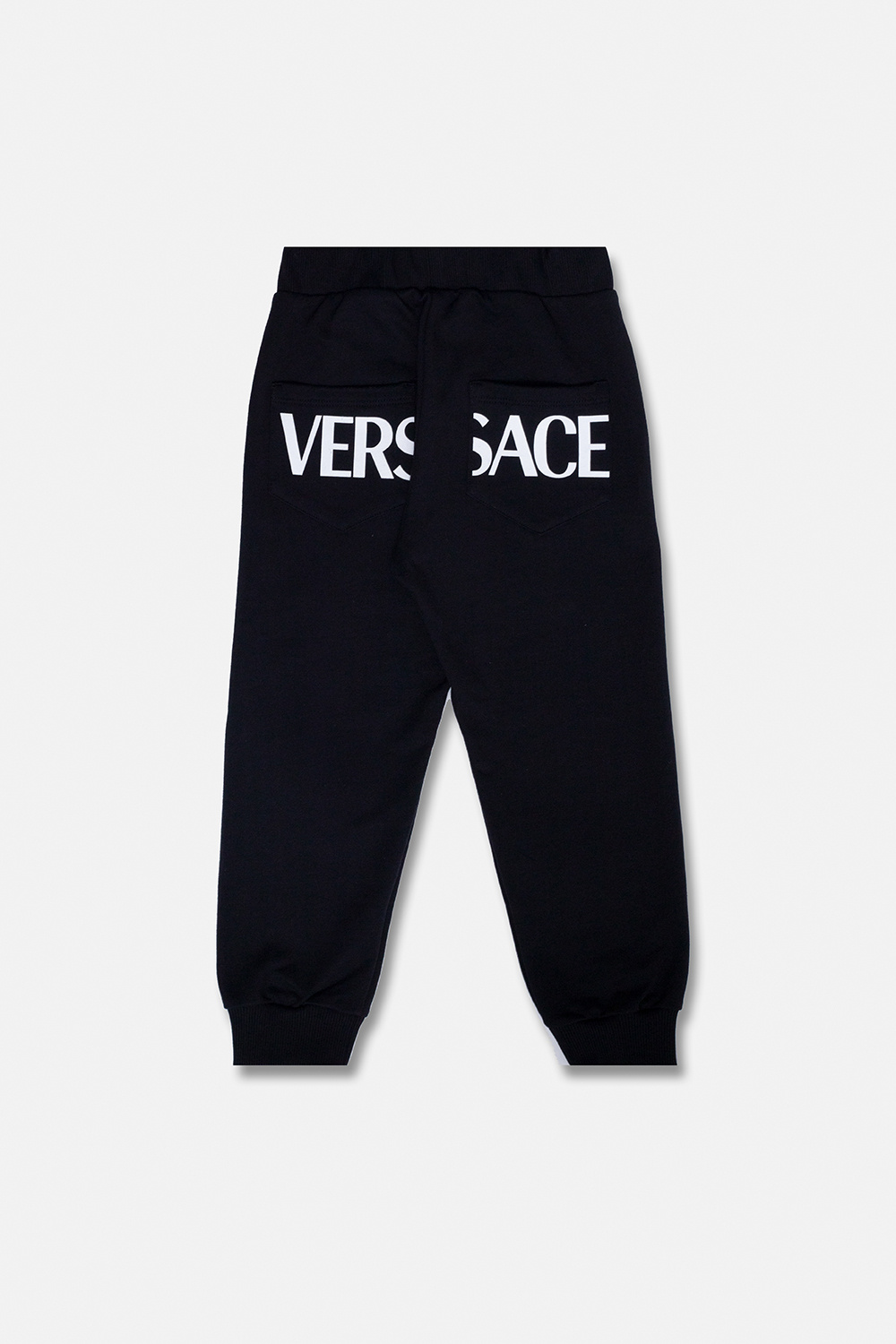Versace Kids graphic print fitted shorts White