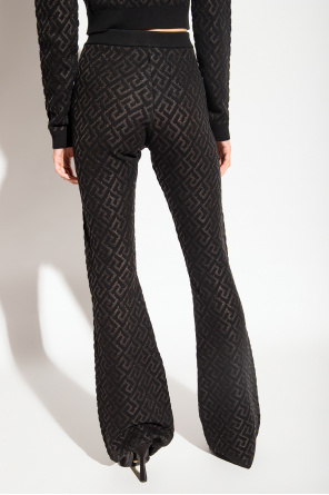 Versace threadz trousers with flared legs