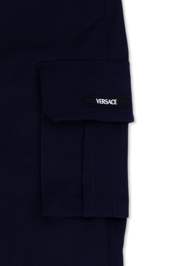 Versace Kids Cotton cargo Cotton trousers