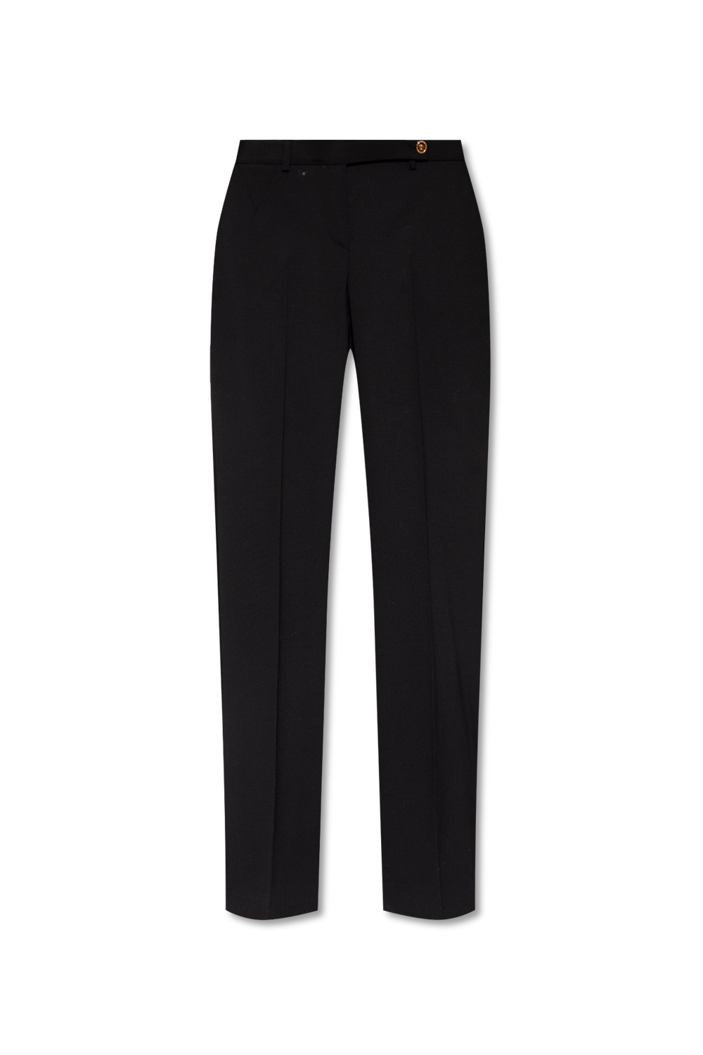 Versace Pleat-front slim-cut trousers