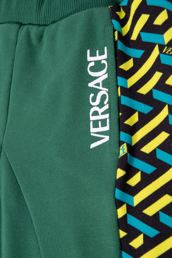 Versace Kids A BATHING APE® camouflage print wide-leg shorts