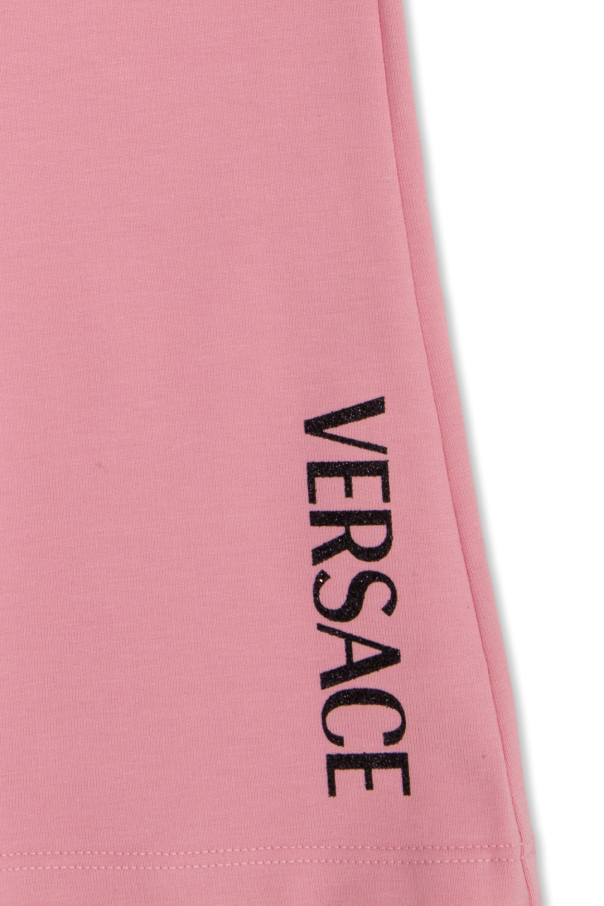 Versace Kids Legginsy z logo