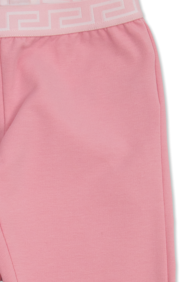 Versace Greca-pattern High-waisted leggings in Pink