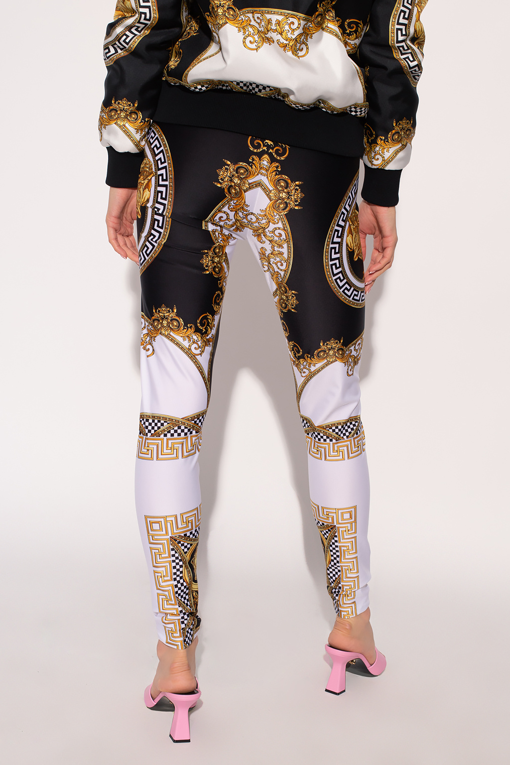 Printed leggings in multicoloured - Versace